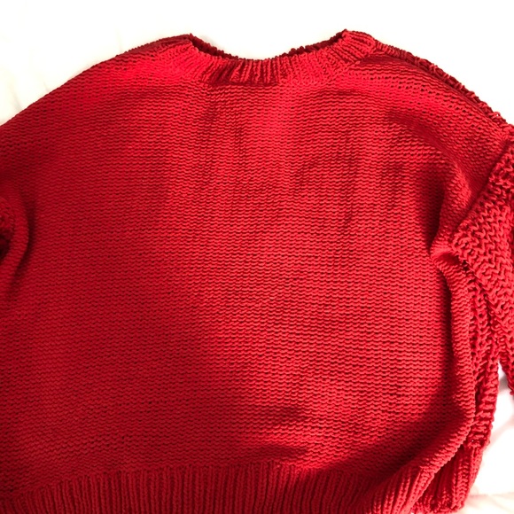 Red Chenille Sweater - Picture 6 of 6